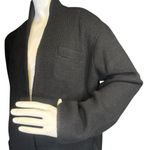 J.Crew Cardigan sweater Women’s Large Black Merino Wool Blend Oversized. Photo 2