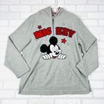 Disney Mickey Mouse Pullover Hoodie Gray Red Trim Women's Plus Size 1X 16W Photo 0