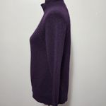 Loft plum Italian yarn mockneck wool blend sweater size medium Photo 3