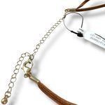 Free People  Katie Leather Shell Choker NWT Layered Necklace Beach Bohemian Surf Photo 9