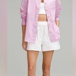 Lululemon NEW  Vita Pink Relaxed Fit Button Down Shirt, Cotton Blend Poplin SizeM Photo 0