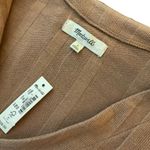 Madewell Ribbed Camel Cardigan V-Neck Long Sleeve Button-Front Womens Size L Photo 3