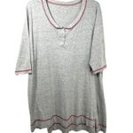 Dreams Co Roamans Plus Size 18W 20W Nightgown Gray Sleep Shirt Short Sleeve 448 Gray Photo 0