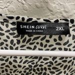SheIn Plus Dalmatian Print Butterfly Sleeve Blouse Photo 2