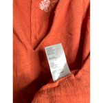 Pilcro Womens Top Size Medium Blouse Long Sleeve Babydoll Cotton Orange Photo 3
