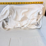 Urban Outfitters  Cardigan Women Small White Ribbed Y2K Tie Flare Fairy Coquette Photo 4