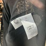 Ganni  Leopard Animal Print Brown Georgette Smocked Long Sleeve Midi Dress Size 4 Photo 9