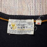 VTG 70s Sweater Bee Banff Geometric Sweater Vest Womens Size M Retro Knit Indie Black Size M Photo 4