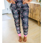 Shirley & Stone Halloween spiderweb pajama jogger set pink & black Photo 2