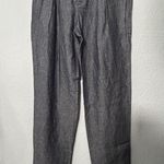 Theory NEW  Linen Dalisha Red Bay Speckled Blue Pant Deadstock Sz 6 Timeless Twee Photo 0
