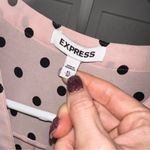 EXPRESS  Pink Polka Dot Long Sleeve Blouse Photo 3