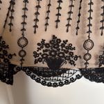 Valentino Garavani Valentino Red Elegant Black Embroidered‎ Tulle Skirt Photo 6