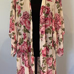 Floral Kimono Cardigan open style lightweight Pink Size M Photo 0