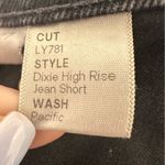 Reformation  Black Dixie High Rise Denim Shorts Photo 3