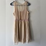 American Eagle Outfitters Cream and Pink Crochet Floral Lace Dress Photo 4