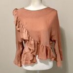 Topshop  dusty rose Ruffled Blouse Photo 3