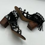Sam Edelman Shaelynn Fringe Ankle Strap Studded Sandal Sz 8 Black Photo 9