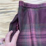 Pendleton Vtg  Wool Pencil Skirt Tartan Plaid Burgundy Womens Sz 8 Made in USA Photo 3