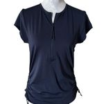 Carve Designs Womens  Dawson Rashguard UPF 50+ 1/2 Front Zip Medium Blue Photo 0