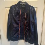 True Religion  Women’s Moto Girl Satin Bomber Jacket size Small Photo 1