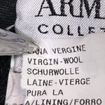 Armani Collezioni Pants Womens 10 Black Wide Leg Wool Trousers Made Italy Office Photo 7