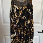 Bisou Bisou  Michele Bohbot Womens Sleeveless Black Flower Dress with Bead Sz 10 Photo 0