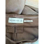 Abercrombie & Fitch Brown Vegan Leather Shorts Photo 4