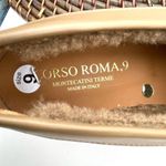 Corso Roma 9 Womens Shoes Loafers Camel Fur Lined Leather Size 9 39.5 Tan Photo 7