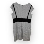 Tahari Arthur S Levine Black White Houndstooth Dress 16 Work Office Classic Silver Photo 1