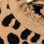 THML Leopard Print Sweatshirt Gray Contrast Sleeves Size Medium Photo 6