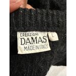 Creazioni Damas Italy Mohair Blend Beaded Cardigan Sweater Women's Size L Black Size L Photo 4