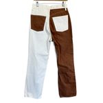 Topshop  paneled straight Kort jeans in brown and white
Women’s Size 9 Photo 7