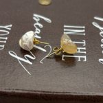 Handmade Tumbled Agate Stud Earrings Natural Stone Cottagecore Photo 2
