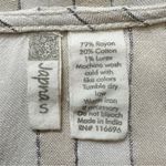 Japna  Cream Tan Silver Metallic Striped Ruffle Hem Tank Top, Sz Small Photo 8