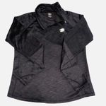 Umbro  Womens Funnel Neck Side Zip Fleece Lined Sweatshirt L Thumb Holes Black Photo 2
