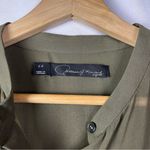 PJK Patterson J. Kincaid Hunter Green Chiffon Long Sleeve Button Down XS Photo 3