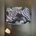 Vera Bradley Black and Blue Paisley Pouch Photo 0