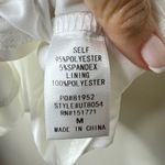 Le lis NEW NWT Anthropologie One-Shoulder Ruched Bodysuit Medium White Mesh Photo 8