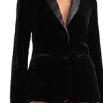 Cami NYC  The Emmie Black Velvet Blazer Silk Blend Button Front Size Large L Photo 0
