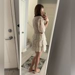 Love Shack Fancy  CATA  Tiered Mini Dress SILK SHEER Size M Photo 5