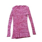 Ann Taylor  Red Pink Marled Ribbed Side Button Sweater sz M Photo 3