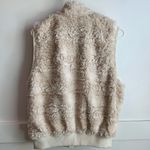 Tart Lemon  Cream Faux Fur Zip Up Vest Photo 1