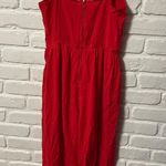 Red Jumpsuit With Keyhole Tie In The Front Size Extra Small Photo 3