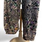 Women's Floral Velvet Scarf Multicolor Rectangle Black Photo 4