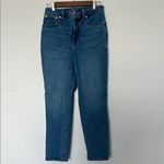 Madewell The Momjean Basley Wash High Rise Tapered Jeans Blue 27 Photo 3