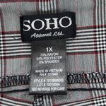 Soho Apparel  Gray Plaid Pull-on Pants Size 1X Plus Size Plaid Cropped Pants Photo 5