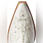 White Studded Cowboy Boots Size 8.5 Photo 1