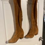 Goodnight Macaroon 'Marlo' Tan Over The Knee Suede Leather Boots Photo 3