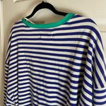 Free People Women's Classic Striped Oversized Crewneck Sweatshirt size X-Large Photo 8