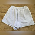 Aerie  Women’s Sz S White Fleece-Of-Mind High Waisted Shorts‎ Photo 4